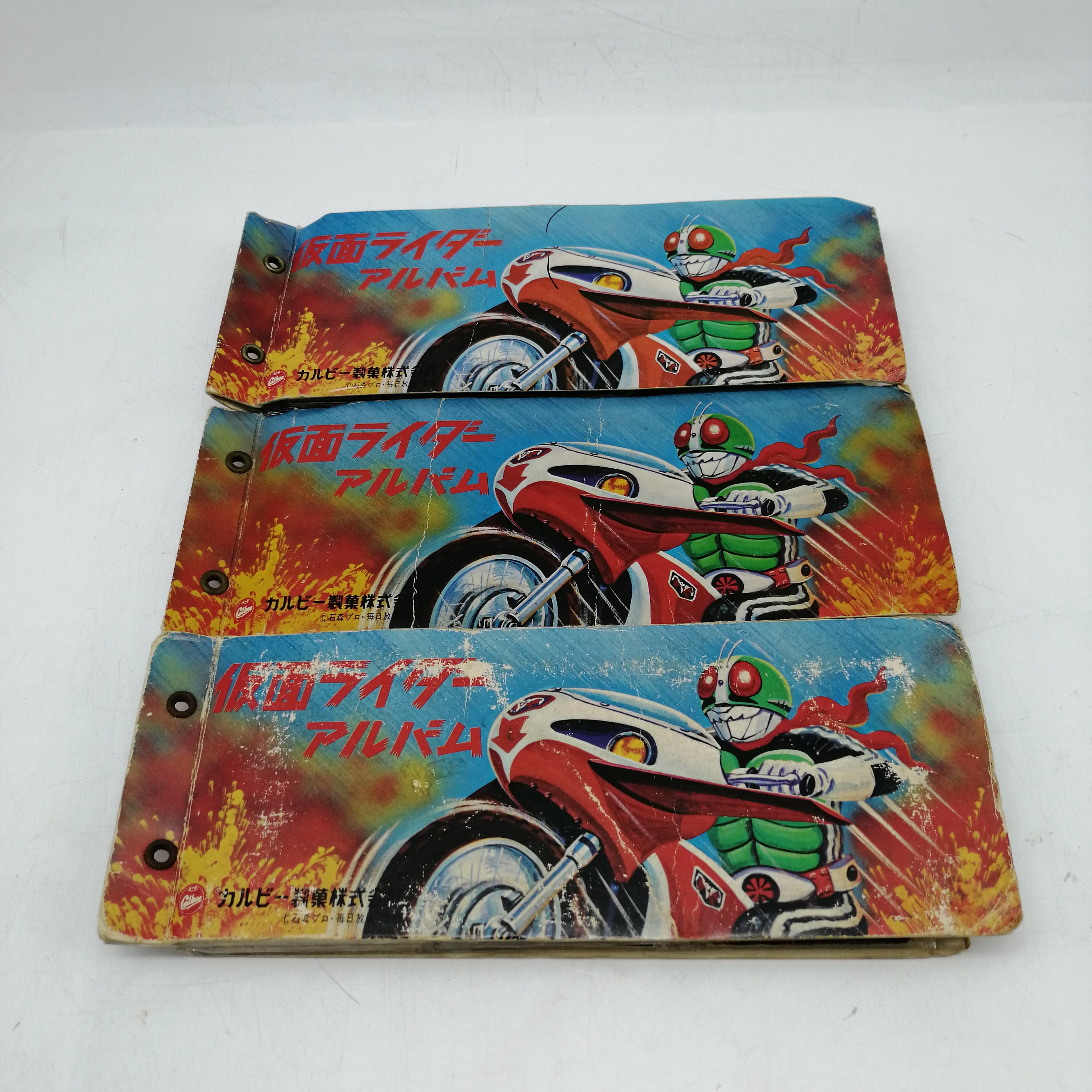 旧カルビー 仮面ライダー カード 216枚 + アルバム3冊 特撮 昭和レトロ