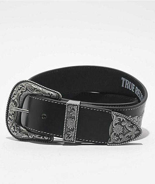 True Religion Ride On Black Belt | Zumiez