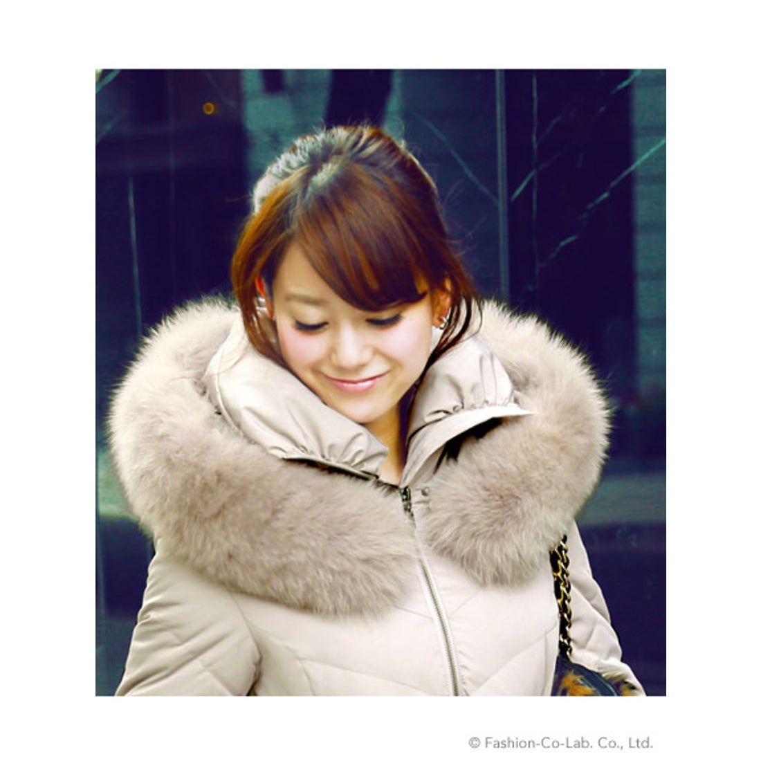 RUIRUE BOUTIQUE フォックスファー付ダウンコート(7号～13号