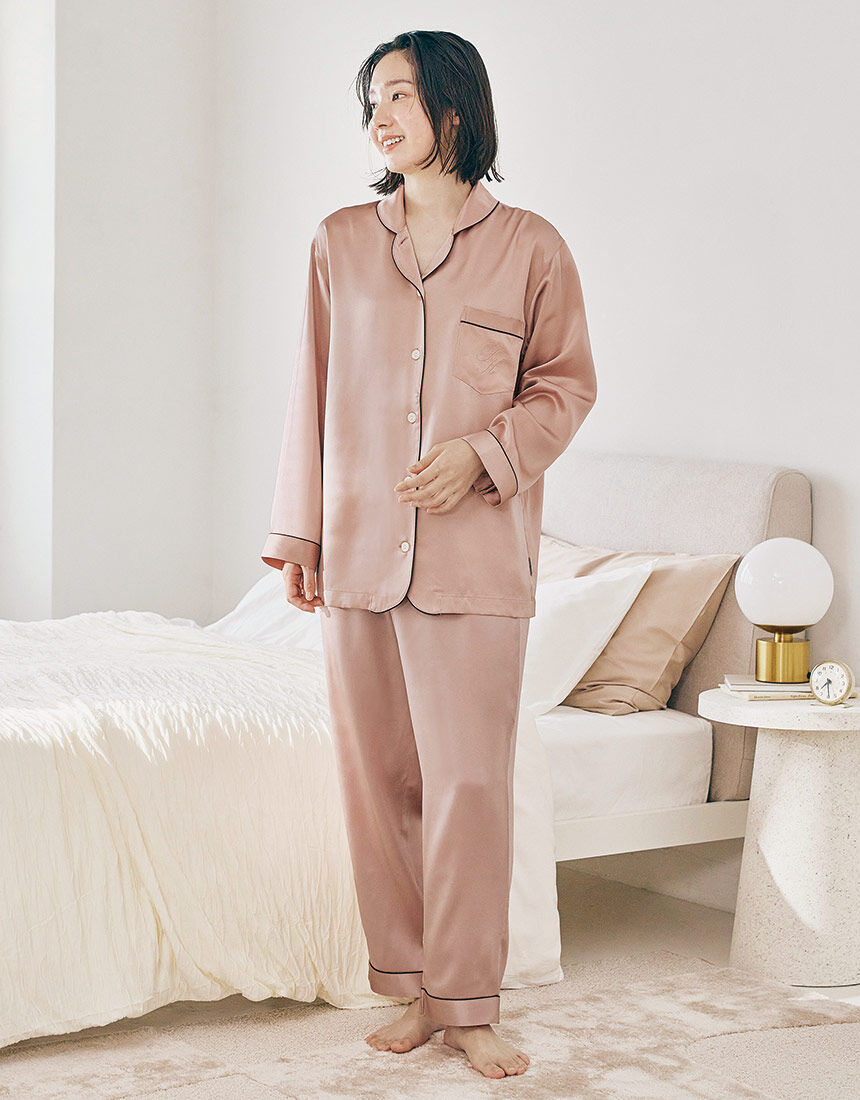 ワコール／睡眠科学 【シルク100％】ここちよく眠れるパジャマ 上品