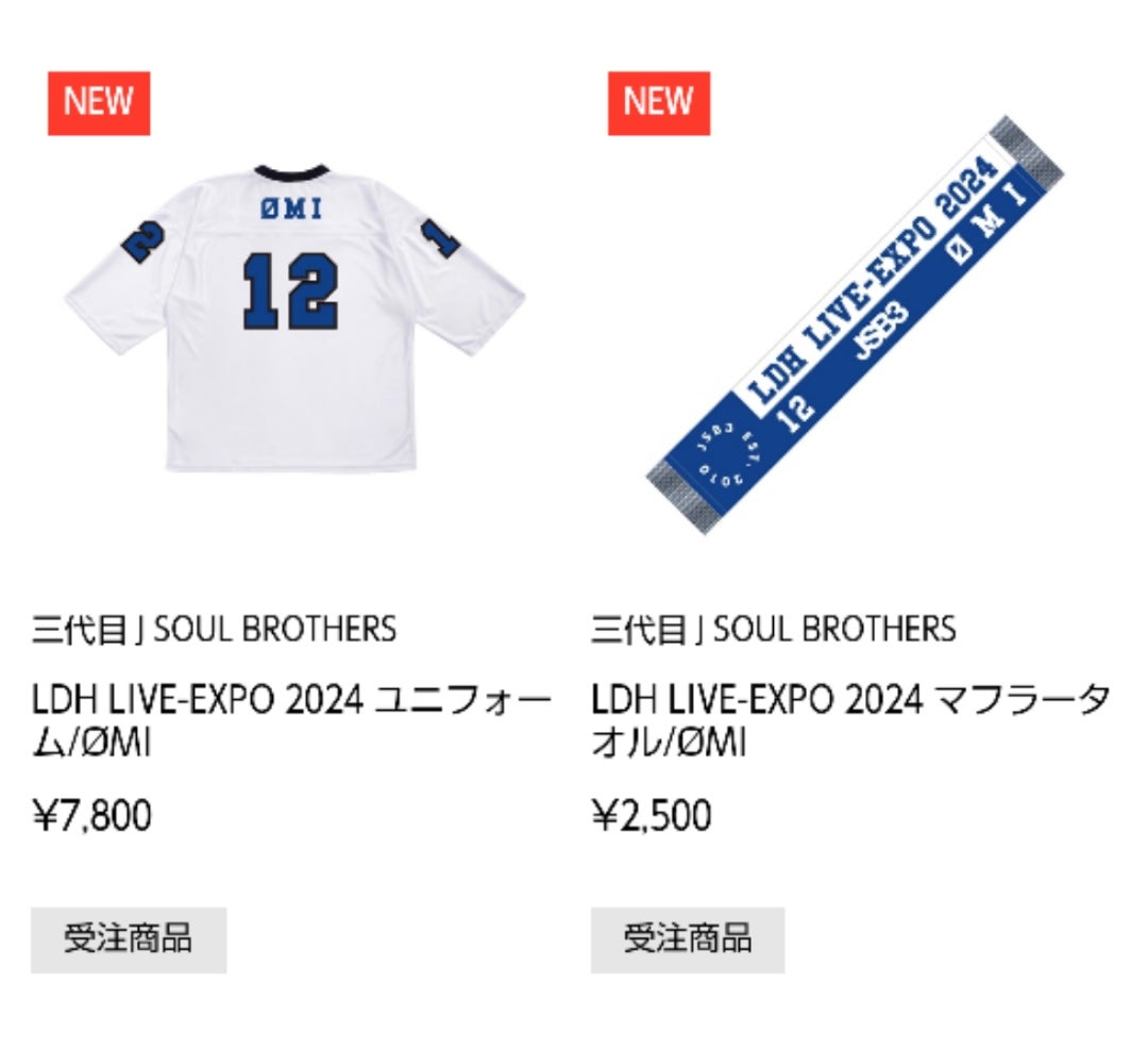 LDH LIVE-EXPO2024 ユニフォーム＆マフラータオル受注販売決定