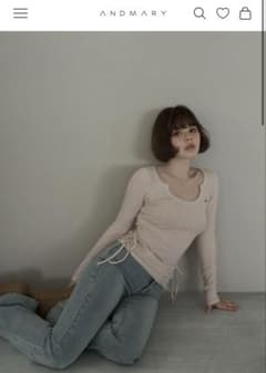 andmary Lala shirring ribbon tops - メルカリ