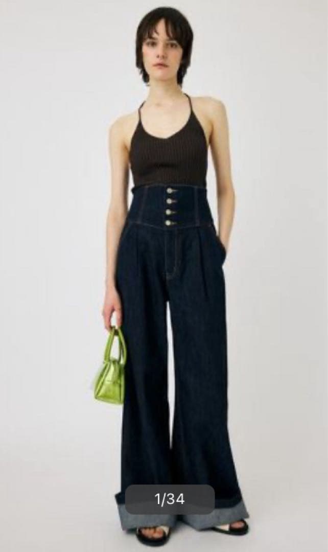 パンツ MOUSSY CORSET DESIGN BAGGY