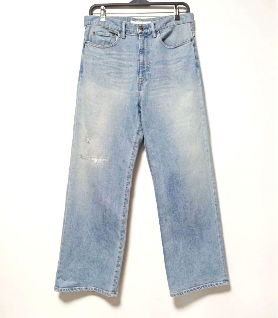 フレームワーク2024 デニムストレートパンツ38ライトブルー レディースワイド
