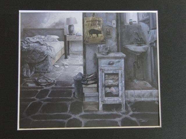 高橋雅史、【Suicide】、希少な額装用画集より、新品額装付、状態良好