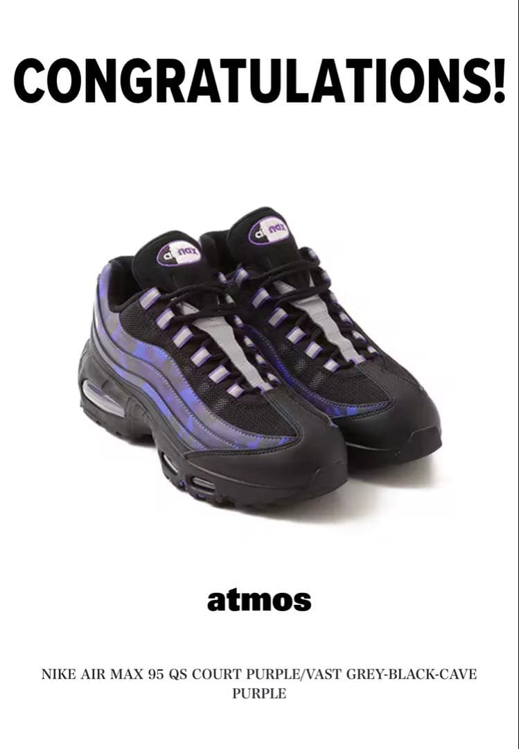靴 AIR MAX 95 QS COURT PURPLE Men's shoes Nike Air Max 95 Qs Court Purple/ Vast Grey-Black-Cave