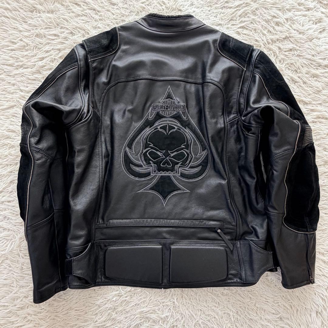XLサイズ　ハーレーダビッドソン　ライダースジャケット　牛革　切替 Harley Davidson（ハーレー・ダビッドソン） ハーレーダビッドソン純正
