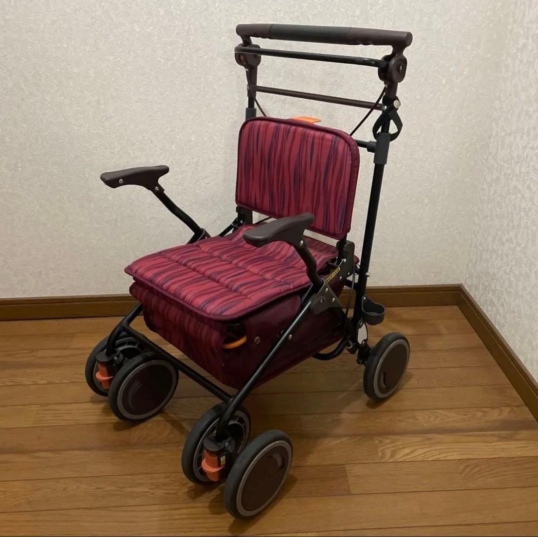 幸和製作所 SLT08 カゴノア L レッド シルバーカー 幸和製作所】シルバーカー カゴノアL SLM08 | 手押し車 通販の