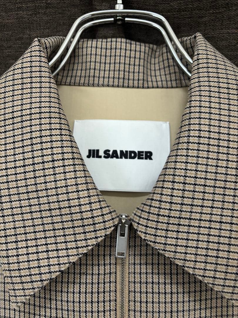 ジルサンダー 24AW ジップアップチェックシャツ
