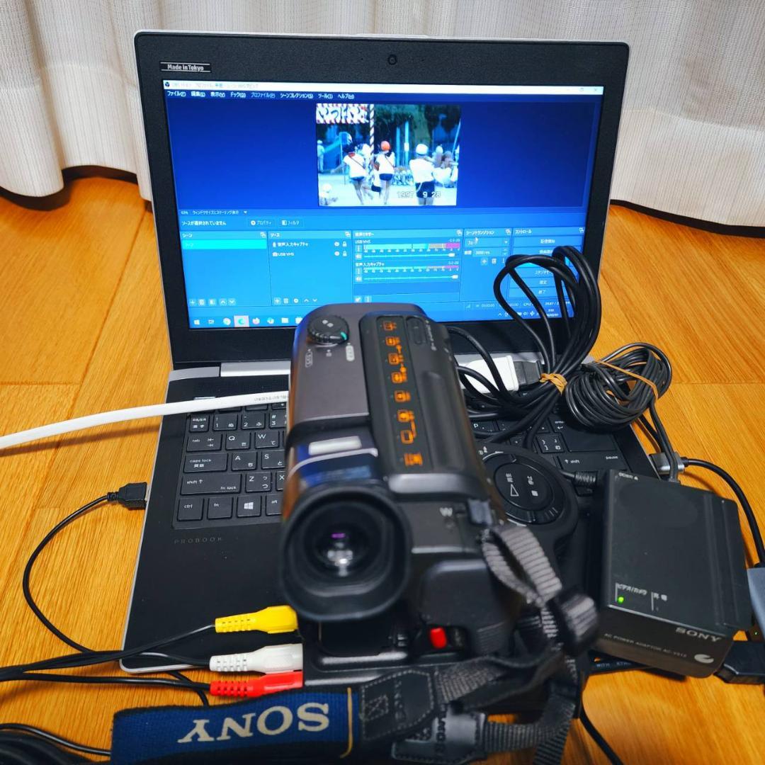 動作確認済】高画質 SONY Hi8 8ミリ ビデオカメラ クレードルセット