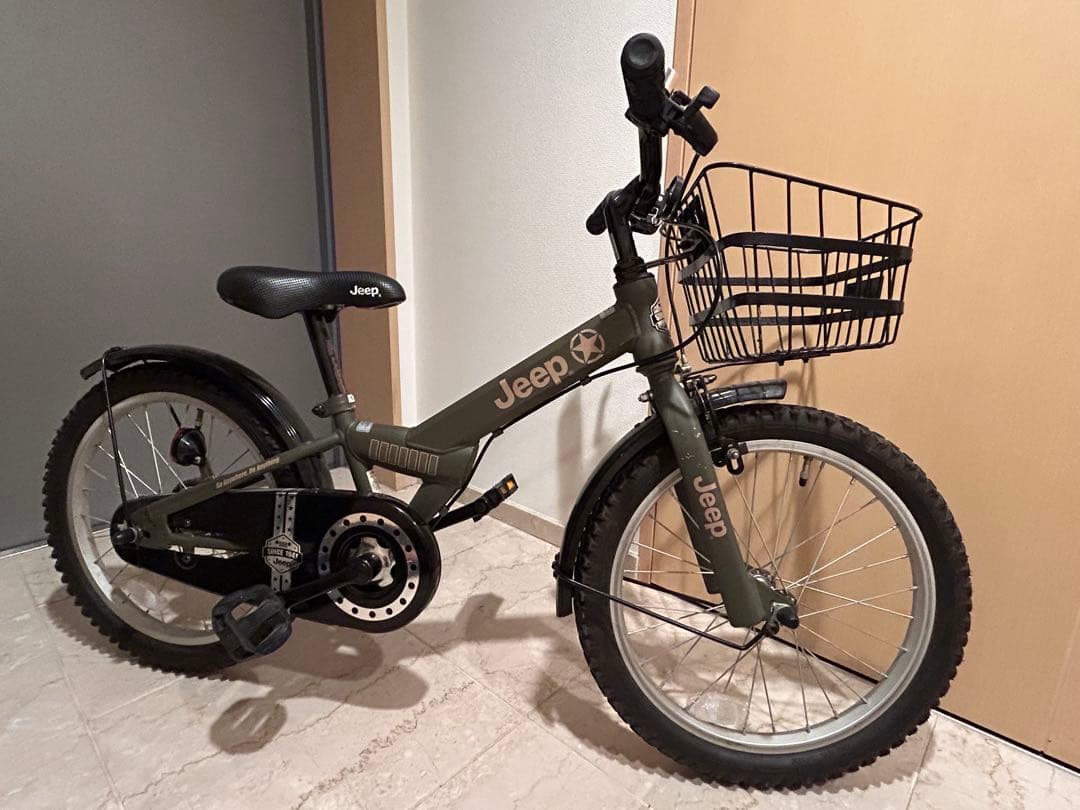 ジープ　JEEP 自転車キッズ　補助輪付き　匿名配送　中古