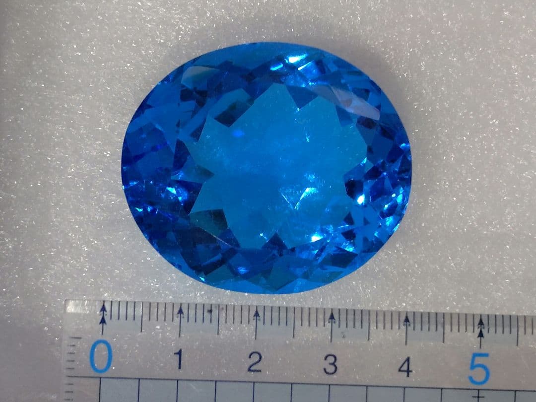 ブルートパーズ　特大　大粒　ルース 380)ソ付 大粒 スイスブルートパーズ ルース 38.095ct | 宝石屋N&K