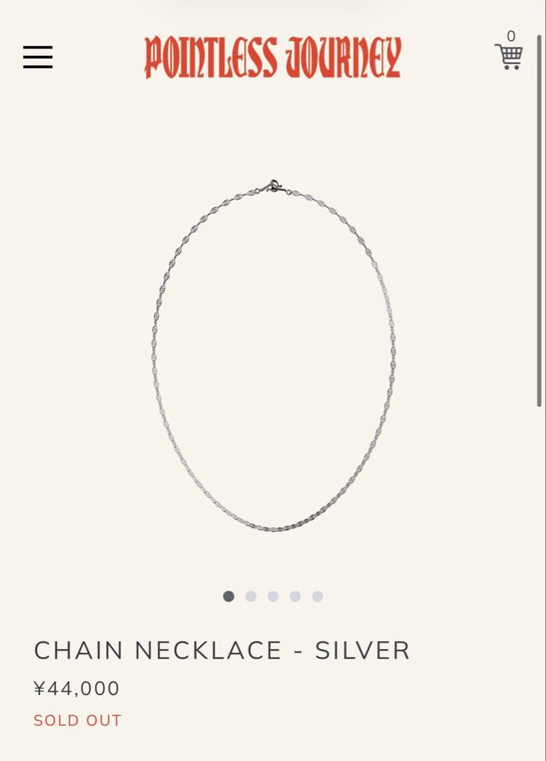 アクセサリー pointless journey CHAIN NECKLACE