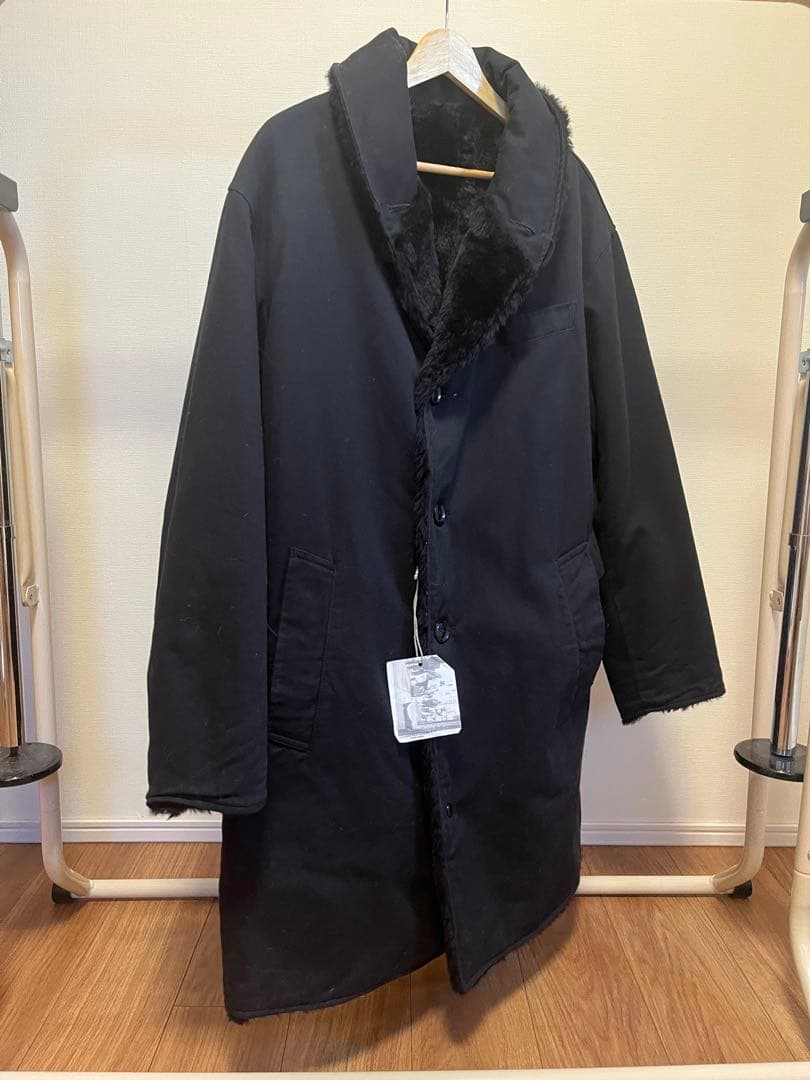 1/9までEngineered garments ボアリバーシブルコート黒