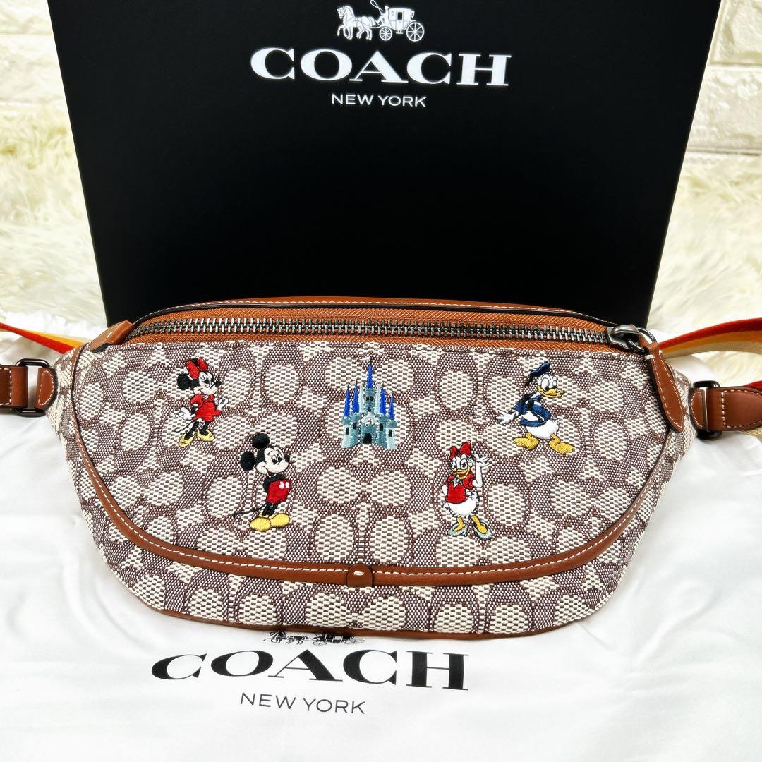 COACH ディズニー ボディバッグ C8491 シグネチャー ミッキーマウス