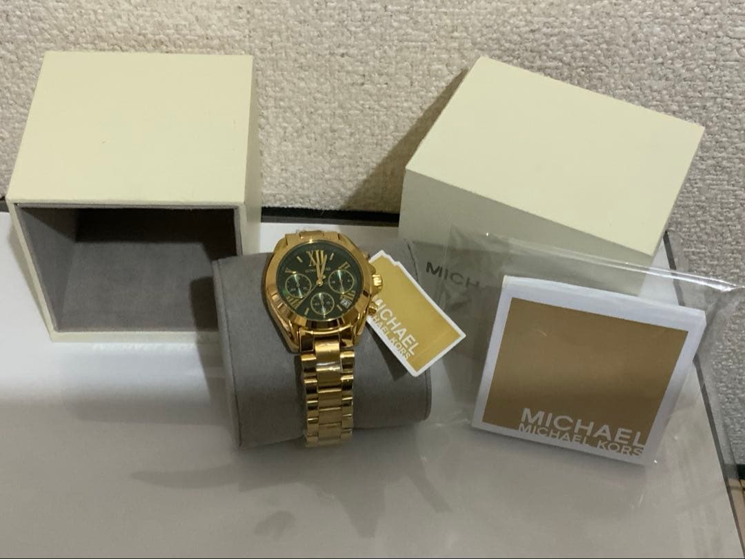 のの 新品マイケルコース時計 レディースクォーツBradshawゴールド