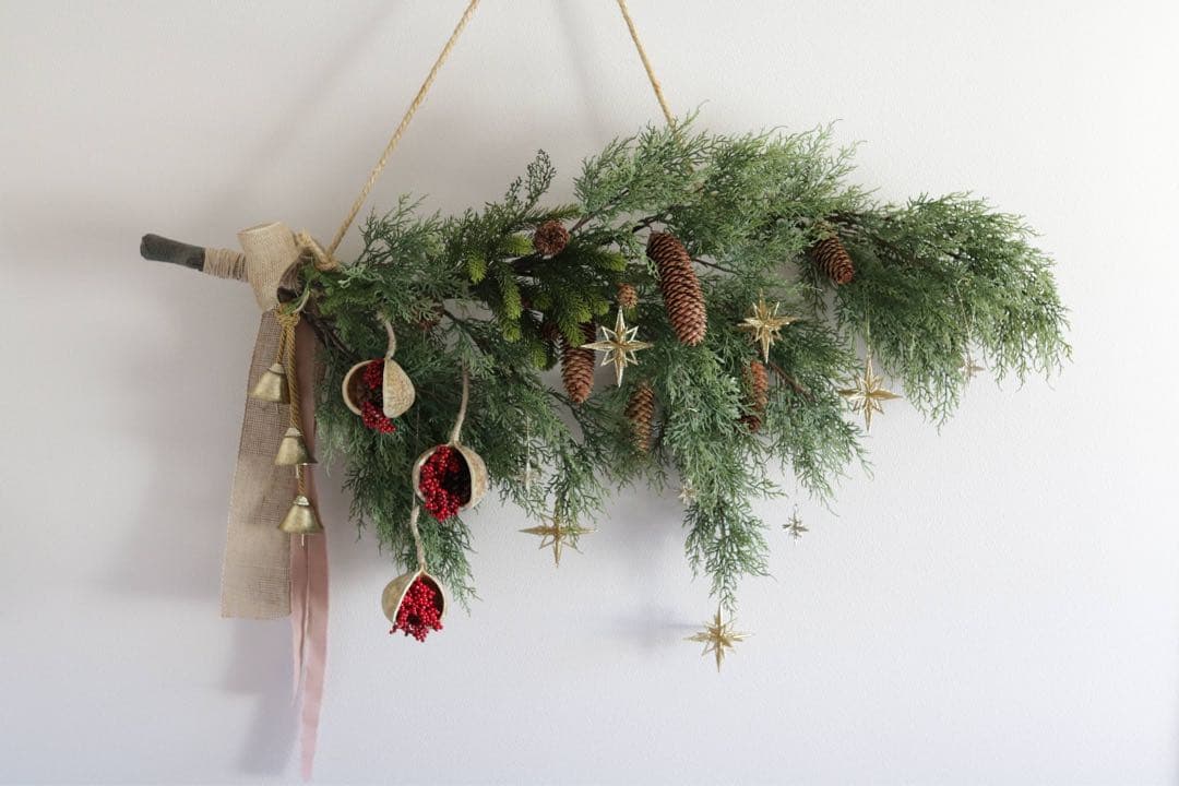 【完成品の販売】大型クリスマス スワッグ　クリスマスツリー