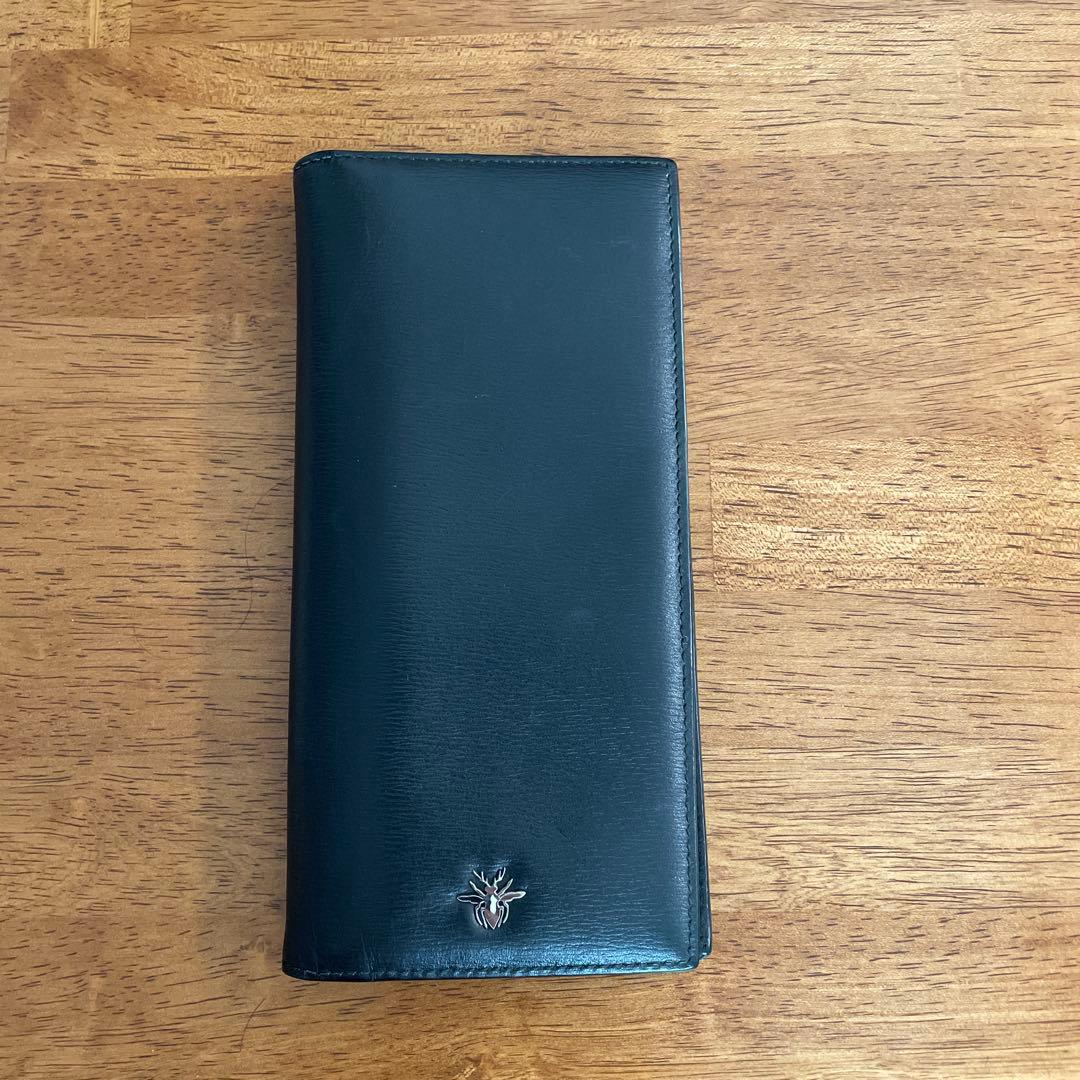 ChristianDior ディオール財布メンズブラックレザー長財布