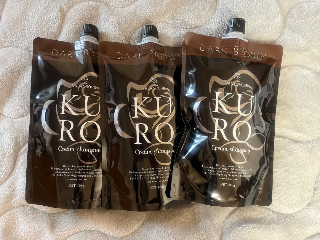 KURO クリームシャンプー　ダークブラウン　未開封3個セット