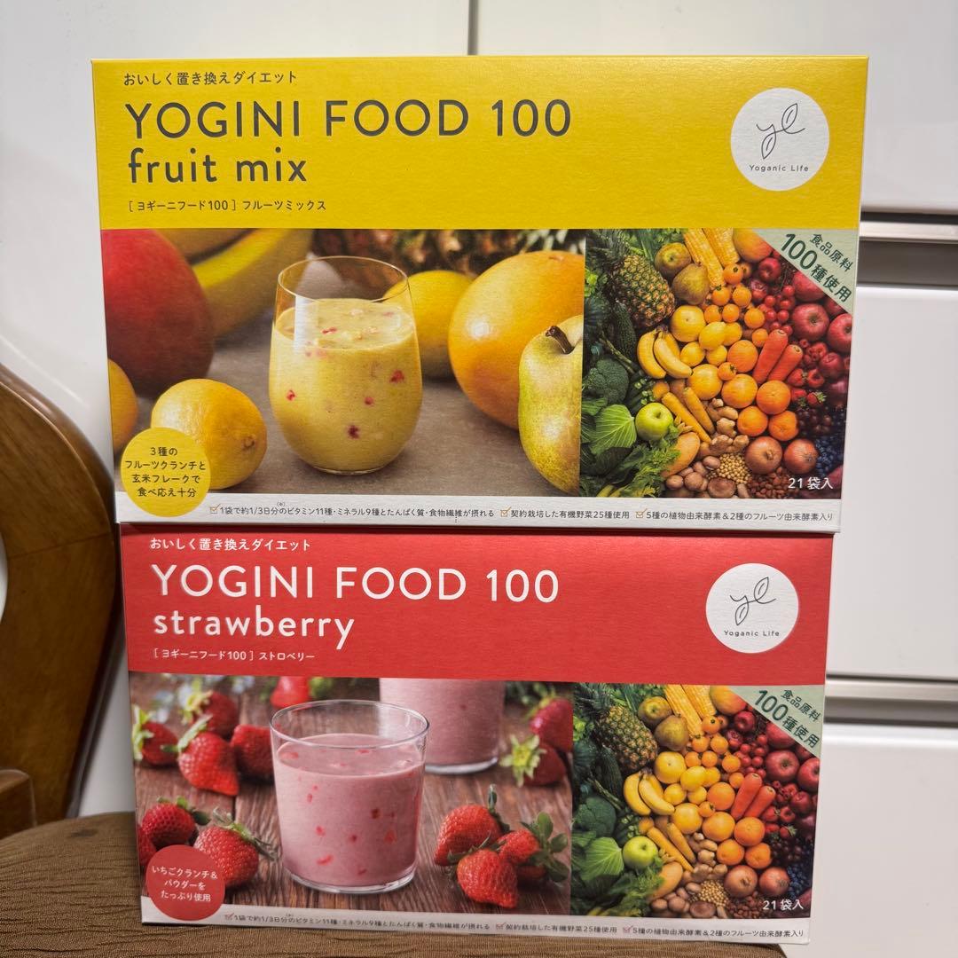 YOGINI FOOD 100 フルーツミックス＆ストロベリー 42袋 Yoganic Life ヨギーニフード100 ストロベリー: 美容・健康LAVA公式