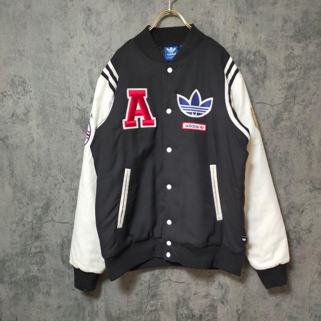 【希少】(XL) アディタス スタジャン ワッペン スタジアム ビックロゴ 希少】(XL) アディタス スタジャン ワッペン スタジアム ビックロゴ