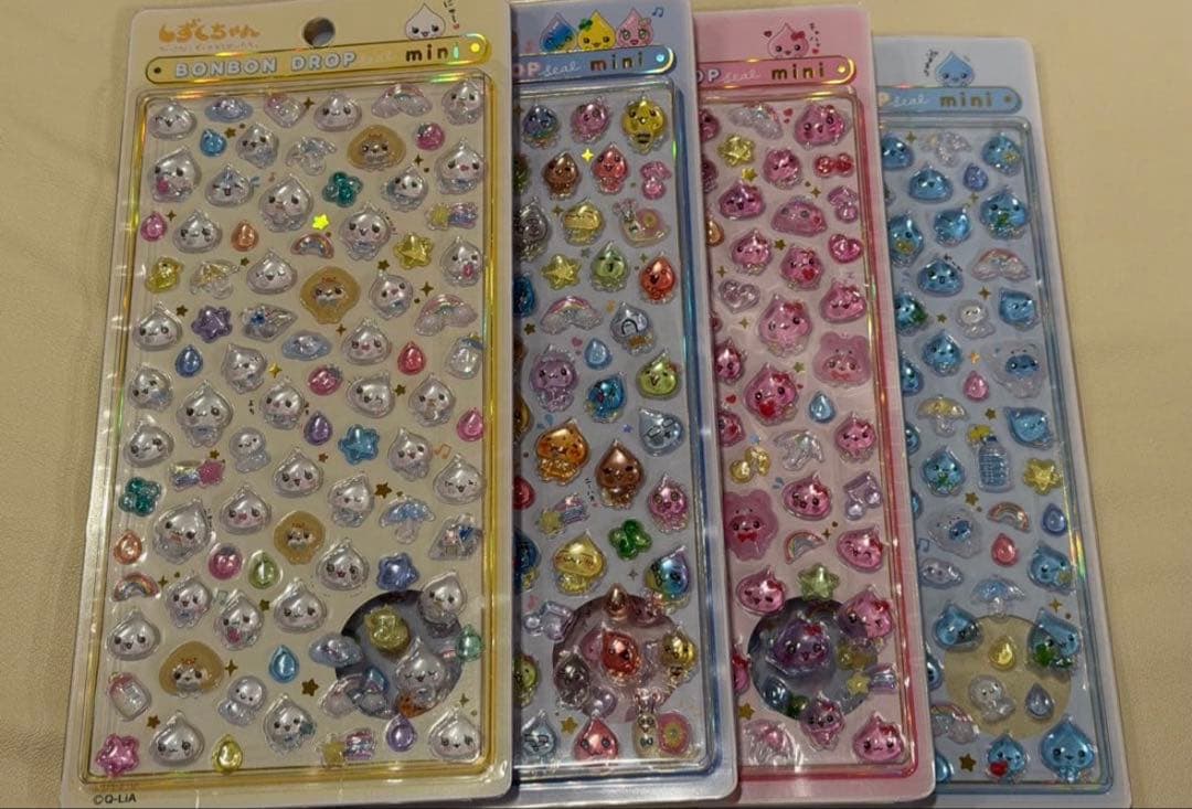 しずくちゃんボンボンドロップミニ シールセット 4枚