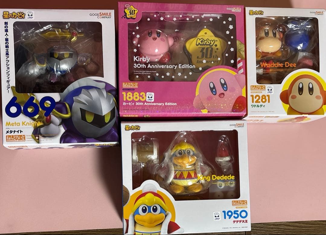 未開封　星のカービィ、ワドルディ、メタナイト、デデデ大王　ねんどろいど　セット