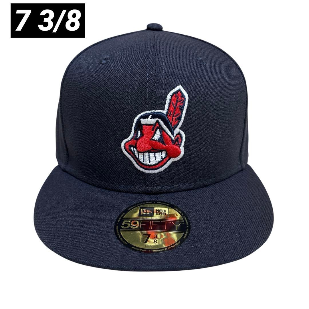 【希少】NEW ERA 59FIFTY CAP インディアンス キャップ NEW ERA（ニューエラ） インディアンス キャップ MLB オールブラック