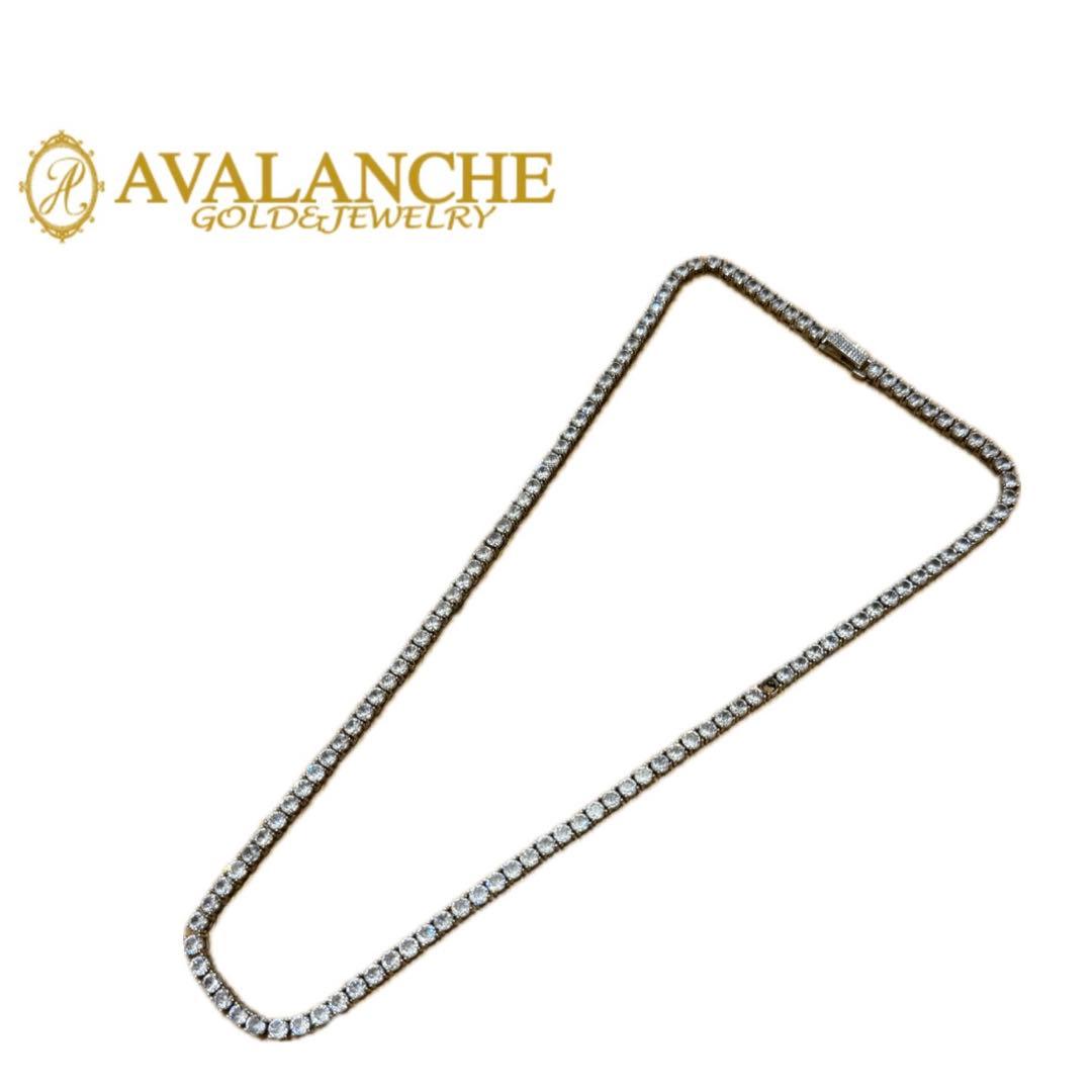 アヴァランチ AVALANCHE シルバー テニス ネックレス シルバー テニスネックレス 幅5mm 45cm-55cm AHNL-D001-5MM