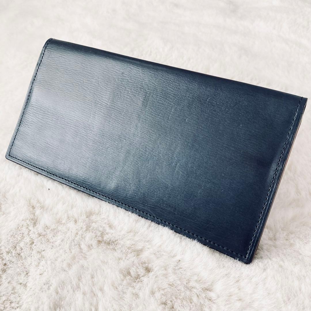 【良品】　GANZO ガンゾ　長財布　レザー　折財布　ブラック