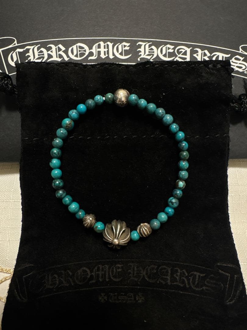 22日限定値下げ　クロムハーツ ビーズブレスレット ターコイズ 4MM 楽天市場】クロムハーツ【CHROMEHEARTS】【保証書付】【22K】BEAD 81