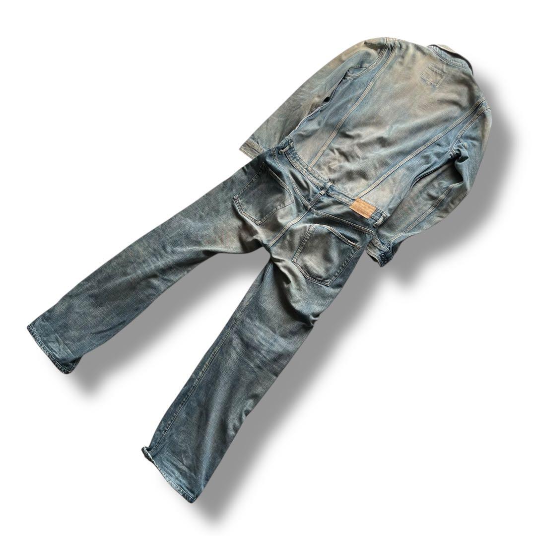 アディクトクローズ USED加工 デニム ジャンプスーツ オールインワン