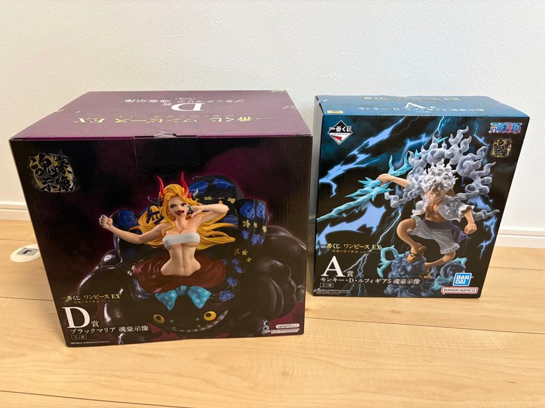 ワンピース　一番くじ　ルフィ　ギヤ5　ブラックマリア　2点セット