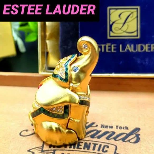 エスティローダー 練り香水 エレファント 金の象 元箱付き ゴールド