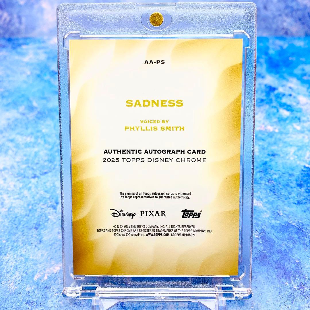 99シリ【カナシミ】直筆サイン インサイドヘッド TOPPS Disney - メルカリ