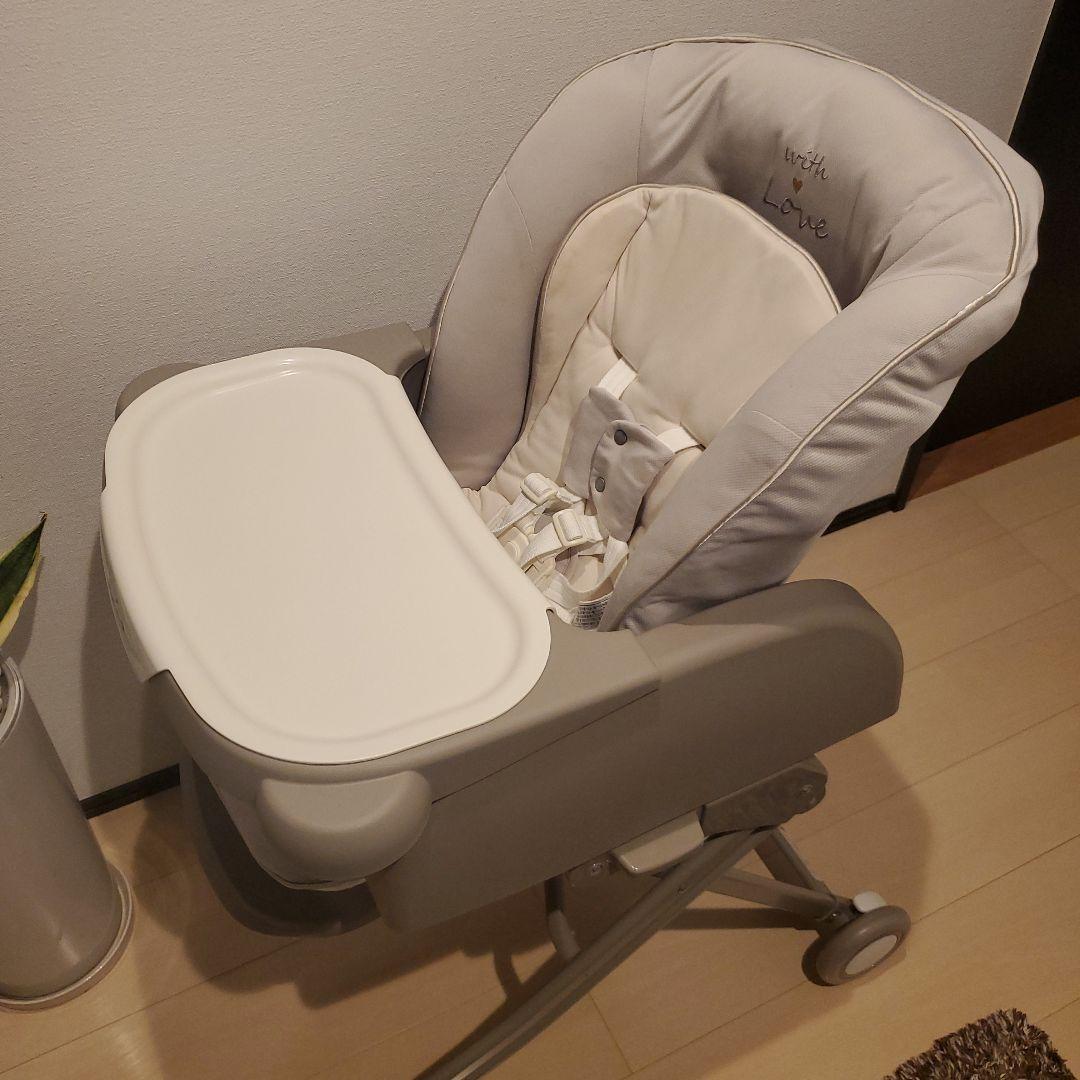 美品 Aprica ユラリズム スマートプレミアム ウィズラブ ハイローチェア