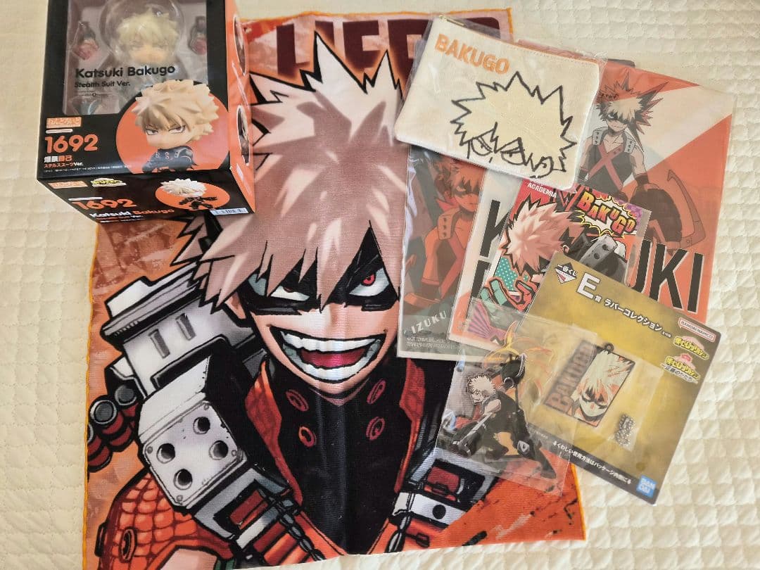 爆豪勝己 フィギュアとタオル、グッズセット S.H.Figuarts 緑谷出久＆爆豪勝己 PLUS ULTRA オプションパーツセット