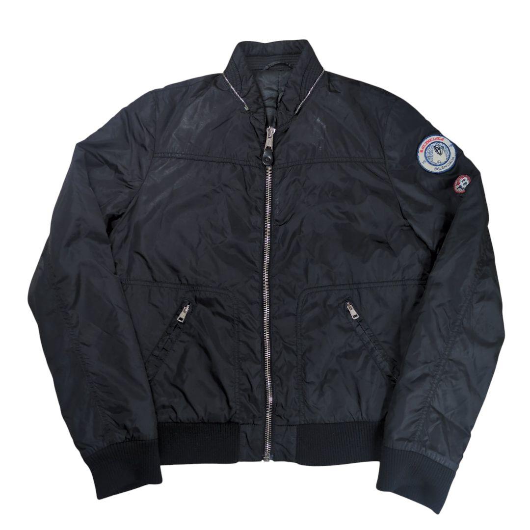 希少】BALENCIAGA ニコラ期 ワッペン フーデッド ボンバージャケット