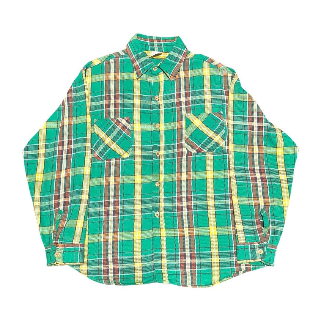 70s BIG MAC ビッグマック ネルシャツ 単色タグ ヘビネル XL 70's JCPenny “BIG MAC” Flannel Plaid Shirts SIZE M 70年代 ビッグ