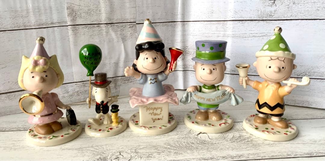 レノックス　lenox スヌーピー　陶器 フィギュア　セット レノックス スヌーピー ピーナッツ ベースボール 野球 置物6点セット