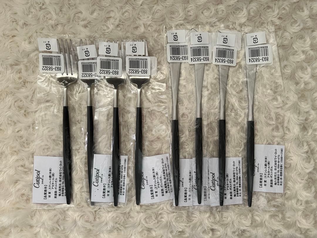 クチポール　カトラリーセット　テーブルナイフ＆テーブルフォークセット　８本セット