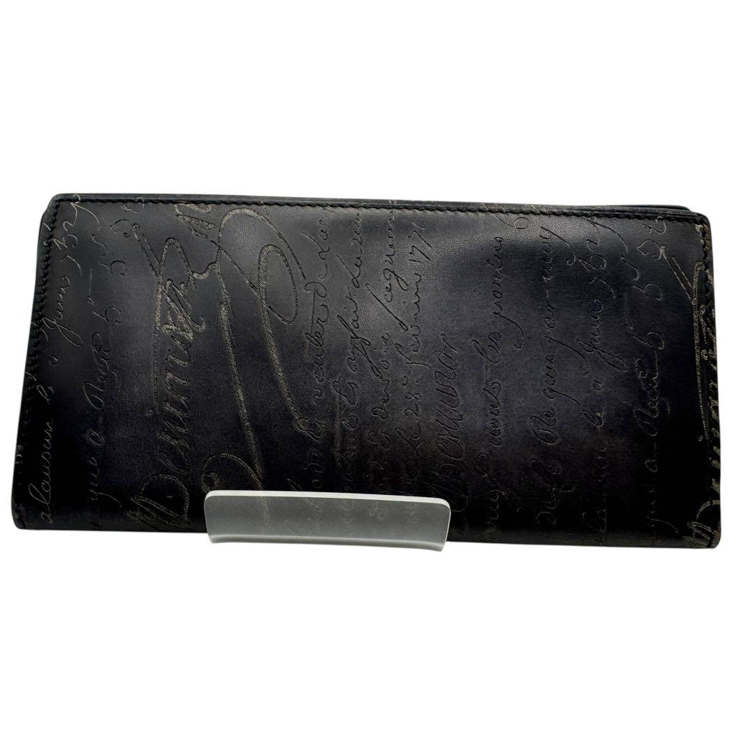 美品　ベルルッティ　長財布　サンタル　カリグラフィ　スクリットレザー　ブラック
