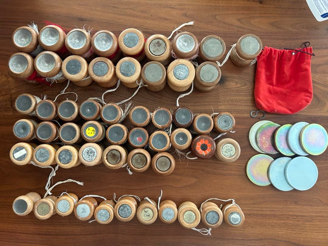 組み紐　組紐　重り　組玉　計55個！！大17、中27、小11個　重り板計720g