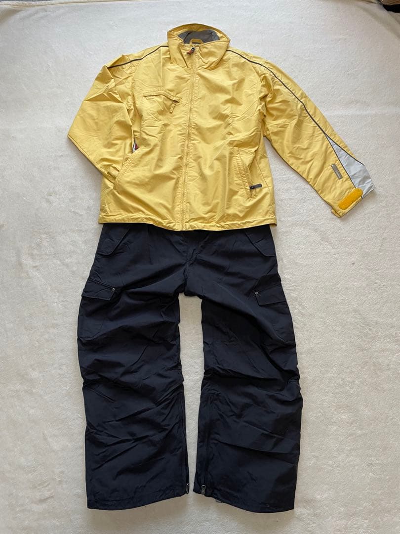 スノーボードウェアセット（イエロー/ブラック） 初心者 おすすめ セットアップ Quiksilver（クイックシルバー） スノーボードウェア メンズ 上下