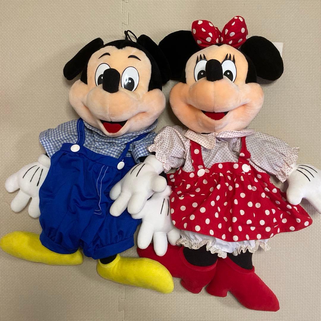 【希少】ミッキー　ミニー　パジャマ入れぬいぐるみ　平成レトロ