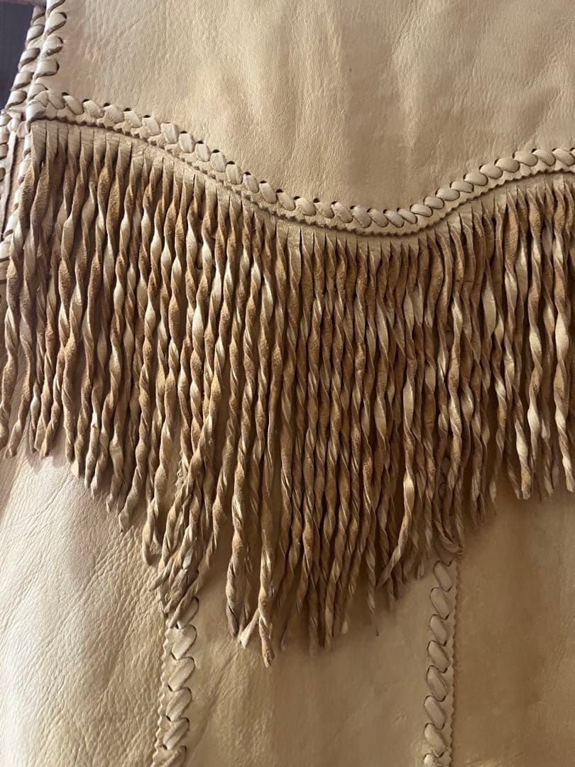 引取限定 熊本 ディアスキンレースステッチング rolling thunder表記M