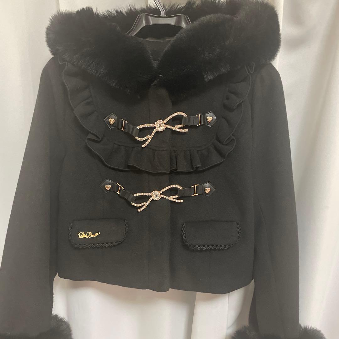 LIZLISA リズリサ ビジューリボンショートフードコート - メルカリ