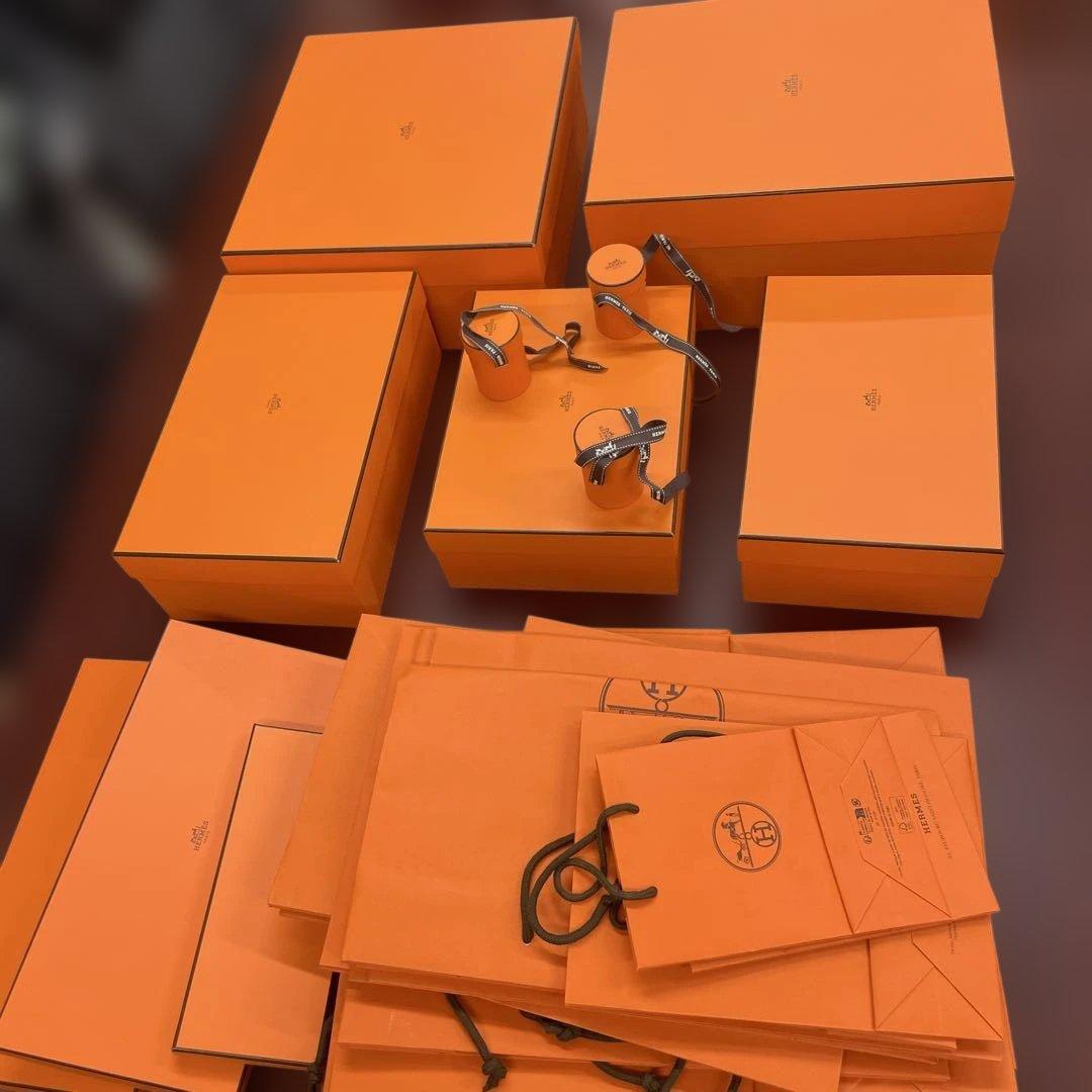 HERMES　エルメス　空箱　バーキン30一個，ガーデンパーティー30一個他多数