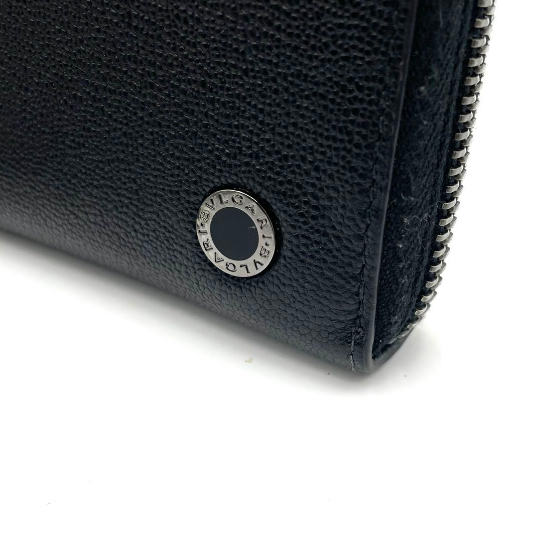 極美品○ ブルガリ 長財布 ラウンドファスナー ブルガリマン 現行 RFID