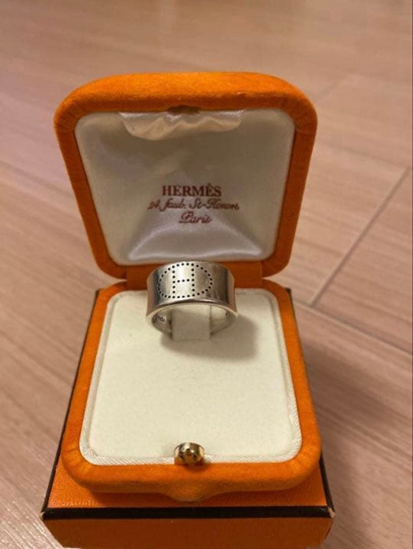 エルメスリングエヴリンエクリプスリュバンSVスターリングサイズ15号